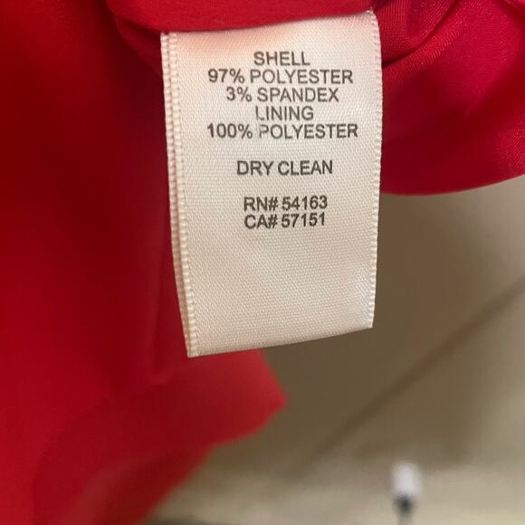 Eliza J Red high low v neck fit and flare midi dress Size 4 holiday party - Picture 4 of 5